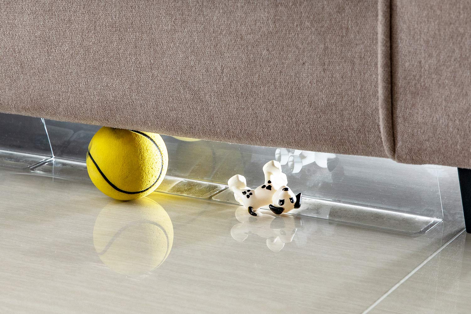 BOWERBIRD Clear Toy Blockers for Furniture - Stop Things from Going Under Couch Sofa Bed and Other Furniture - Suit for Hard Surface Floors Only (1.6 inch high)