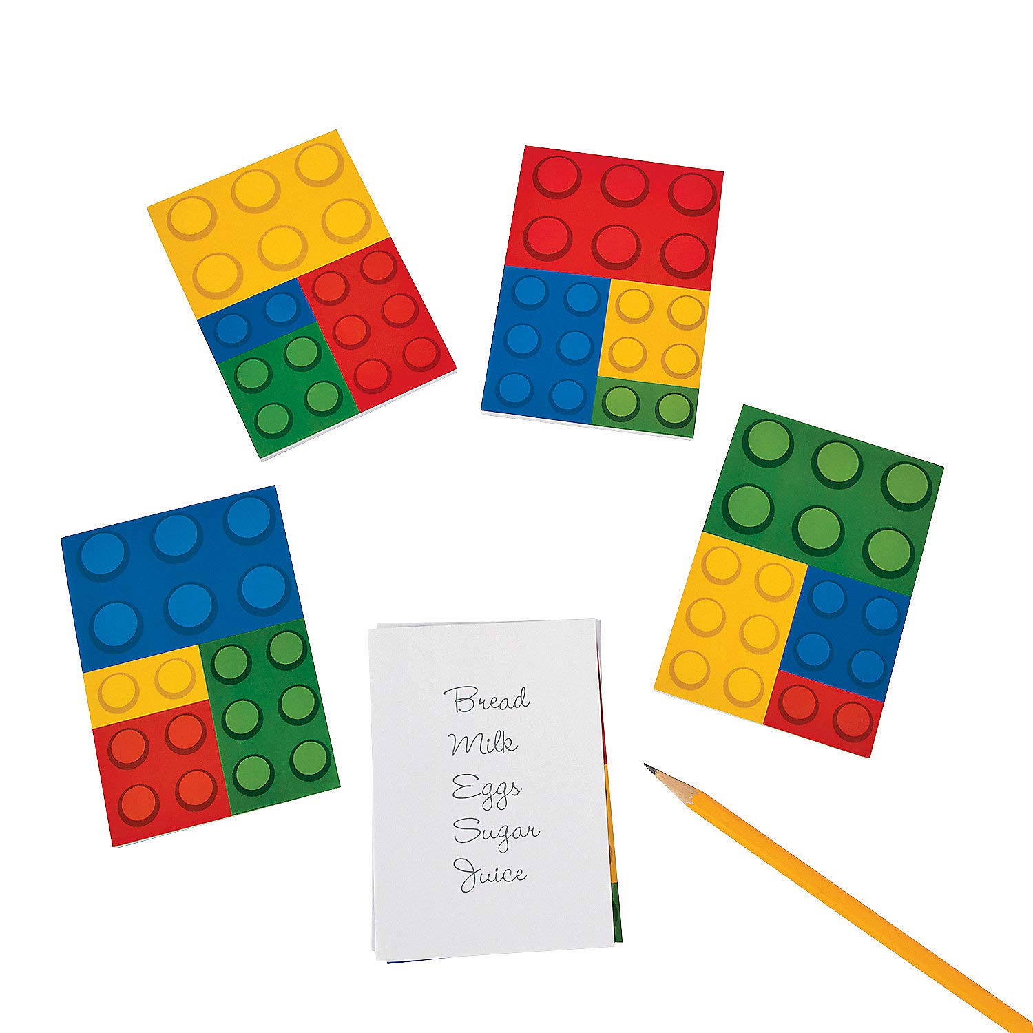 Color Brick Party Notepads - 24 Count