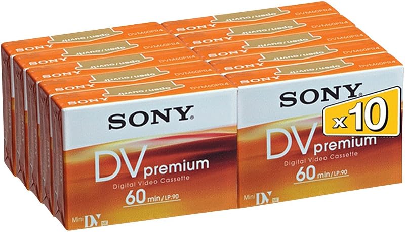 Sony 10 Pack 60 min Premium MiniDV Tapes