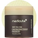 medicube Toner Pads Deep Vita C Facial Toner Pad for Uneven Skin Tone & Texture | Vitamin Water and 3 Types of Vitamin, Deeply Hydrating & Resurfacing Pad | Korean Skin Care, 70 Pads (1 Pack)