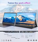 COOLHOOD 15.6 inch Portable Monitor 1080P USB-C HDMI HDR IPS Case view 2