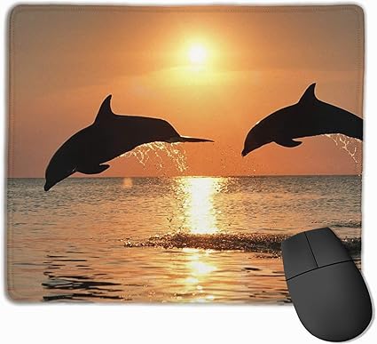 Amazon マウスパッド 夕方 イルカ 海 カップル グレー ゲーミング オフィス最適 おしゃれ 疲労低減 滑り止めゴム底 耐久性が良い 防水 かわいい 光学式対応 高級感プレゼン 金凤铭 マウスパッド 通販