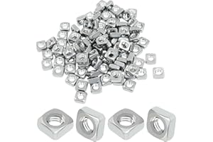 Waziaqoc 100 PCS 304 Stainless Steel M4 Square Nuts