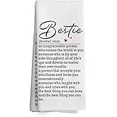 TAEDIN Bestie Sister Gifts Kitchen Towels Dish Towel 16x24 Inches, Bestie Friends Birthday Gifts for Besties Women Best Friends Sister BFF Female Absorbent Dishcloths Tea Towels for Kitchen Decor