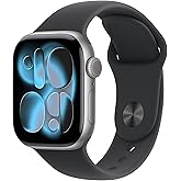Apple Watch Series 11 [GPS 42mm] Smartwatch with Space Gray Aluminum Case with Black Sport Band - S/M. Sleep Score, Fitness Tracker, Health Monitoring, Always-On Display, Water Resistant