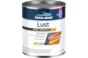TotalBoat Lust Marine Varnish, High Gloss and Matte Finish for Wood, Boats, Outdoor Furniture (Matte, Quart)