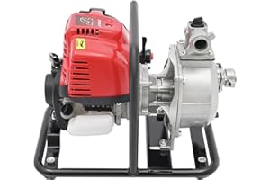 GOSANGOM 4-stroke gasoline-powered water transfer pump, 1-inch high-pressure irrigation water transfer pump, gasoline-powered trash pump for irrigation