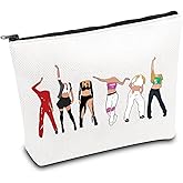 TOBGBE 90s Pop Music Cosmetic Makeup Bag Singer Fans Gift Albums Makeup Zipper Pouch Bag Music Lover Merchandise 90 Musician Gifts (90s Pop BAG)