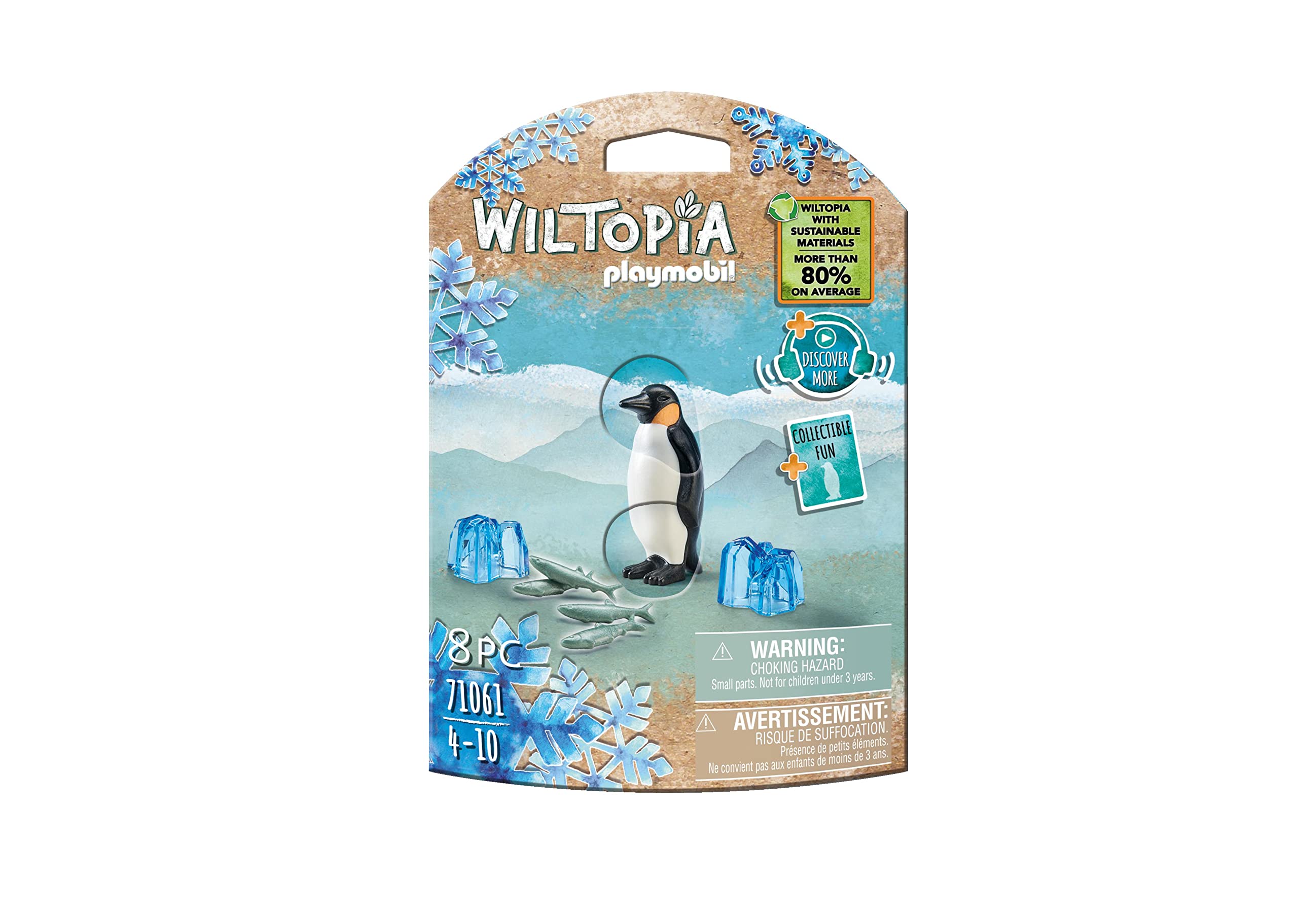 Playmobil 71061 Wiltopia Emperor Penguin, Animal Toy, Sustainable Toys, Fun Imaginative Role-Play, PlaySets Suitable for Children Ages 4+