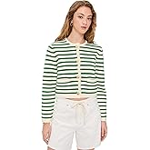 English Factory Women's Knit Striped Sweater Cardigan