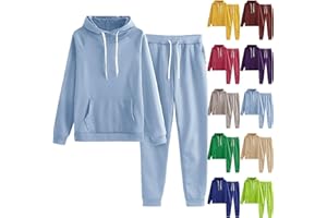 YAFINMO Womens 2 Piece Outfits Unisex Oversized Sweatsuit Lounge Sets Baggy Sweatpants Fall Hoodies Tracksuit with Pockets