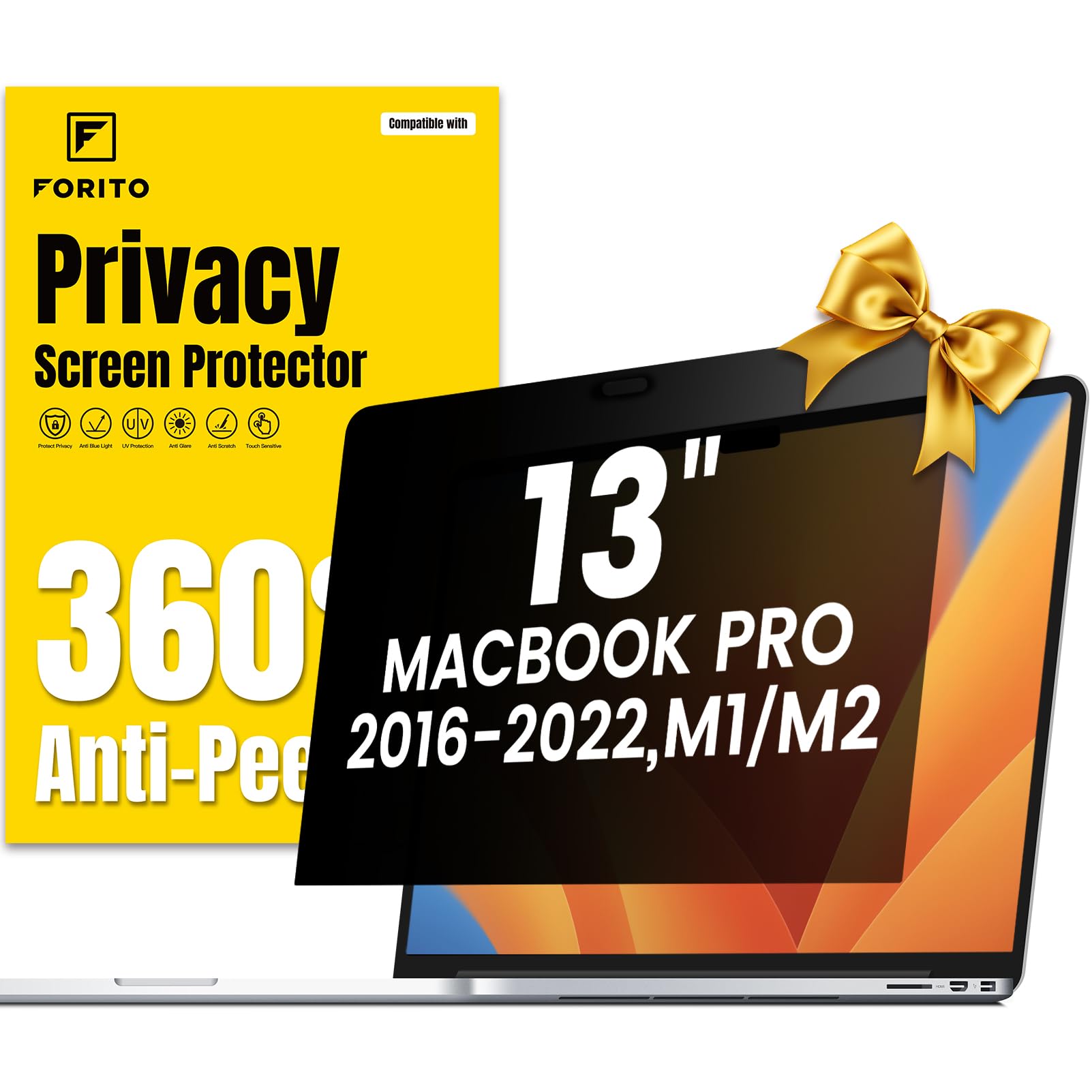 F FORITO 360° Privacy Screen Protector Compatible