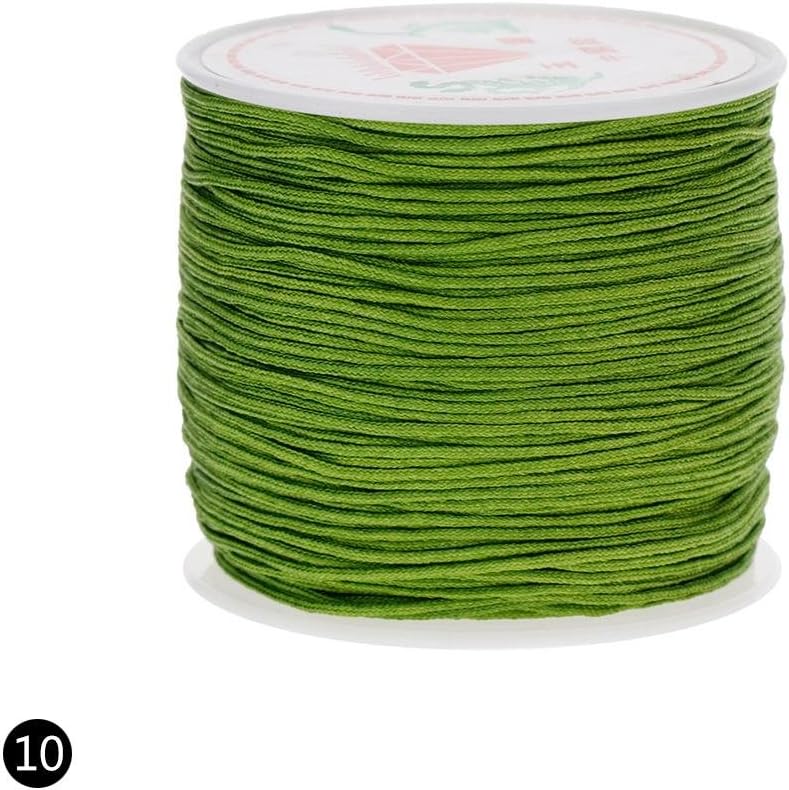 CALISTOUS 0.8mm 45M/Roll Nylon Cord Thread Chinese Knot Macrame Rattail Bracelet Braided String Fruit Green