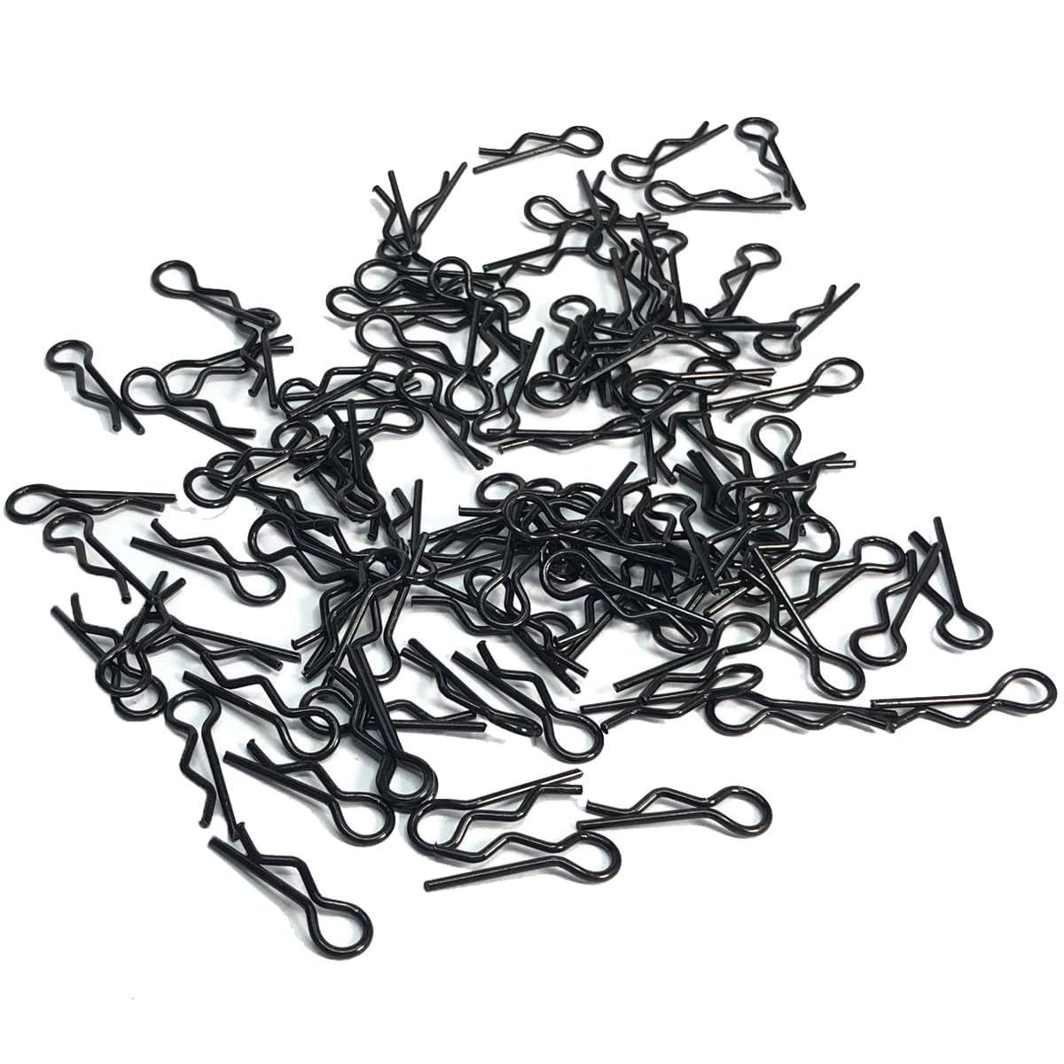 100pcs Black Universal RC Car Body Shell Pin R-type Clips Compatible with 1/8 1/10 1/16 Scale Redcat HPI Himoto HSP ExceedRC Car Truck Buggy (for 1/16)