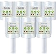 TICONN 5'' Stretch Wrap Stretch Film, 1000ft 80 Gauge Industrial Strength Clear Plastic Wrap with Handles for Pallet Wrapping Shipping Moving (7PK)