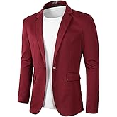Beninos Men's Casual Blazer Suit Jackets Lightweight Sports Coats One Button