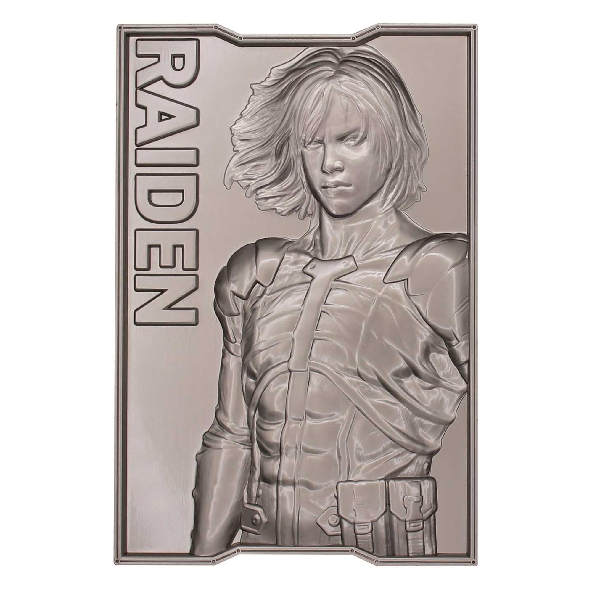 FaNaTtik Metal Gear Solid 2 Collectible Metal Raiden Ingot – Officially Licensed Merchandise, Limited Edition 5,000 Worldwide, Numbered with Display Stand