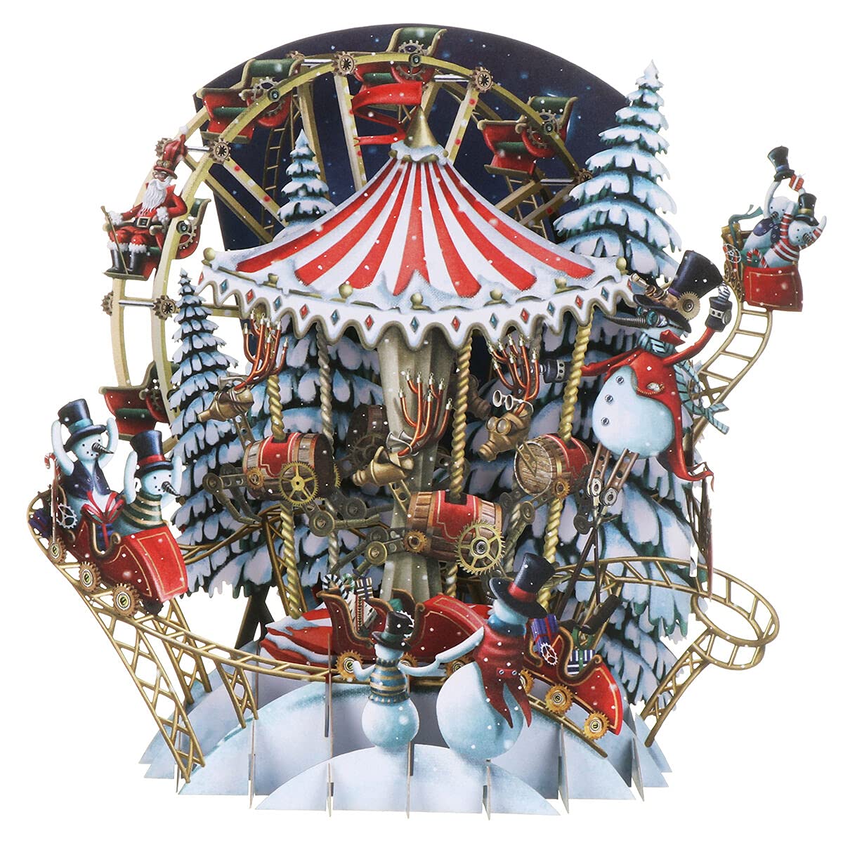 Paper D'Art 3D Pop-Up Card Christmas Carousel