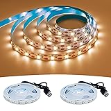 KXZM USB LED Strip Light Warm White 3000K 5V USB