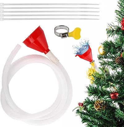 Lasuroa Christmas Tree Watering Funnel Set with Adjustable Hose & Spout