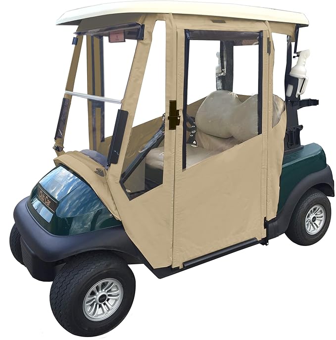 Golf Cart Cover Enclosure Sunbrella. DoorWorks With Hinged Doors