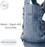 BabyBjörn Harmony Baby Carrier, Woven Mélange Blue - Ergonomic Baby Carrier view 6