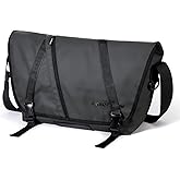 HIMZ WARRIOR Large Messenger Bag Crossbody Laptop, Black | for Adult Men Women, Water Resistant, for Sport Cycle Travel