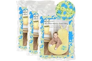 KOURILAND 15LBS Bean Bag Filler, Shredded Memory Foam Filling, Comfortable and Soft Bean Bag Chair Refill Beanbag Filling Pillow Stuffing for Couch Cushion Dog Bed Chair Arts Crafts