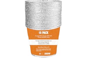 SAGEME 15 Pack BAC407 Grease Bucket Liner for Traeger Grills,Drip Liner Drip Pan for HDW152 Grease Bucket Traeger Pro Series 575/780, 20/22/34, Ironwood 650/885 Grills,Pit Boss Pellet Grill Smoker