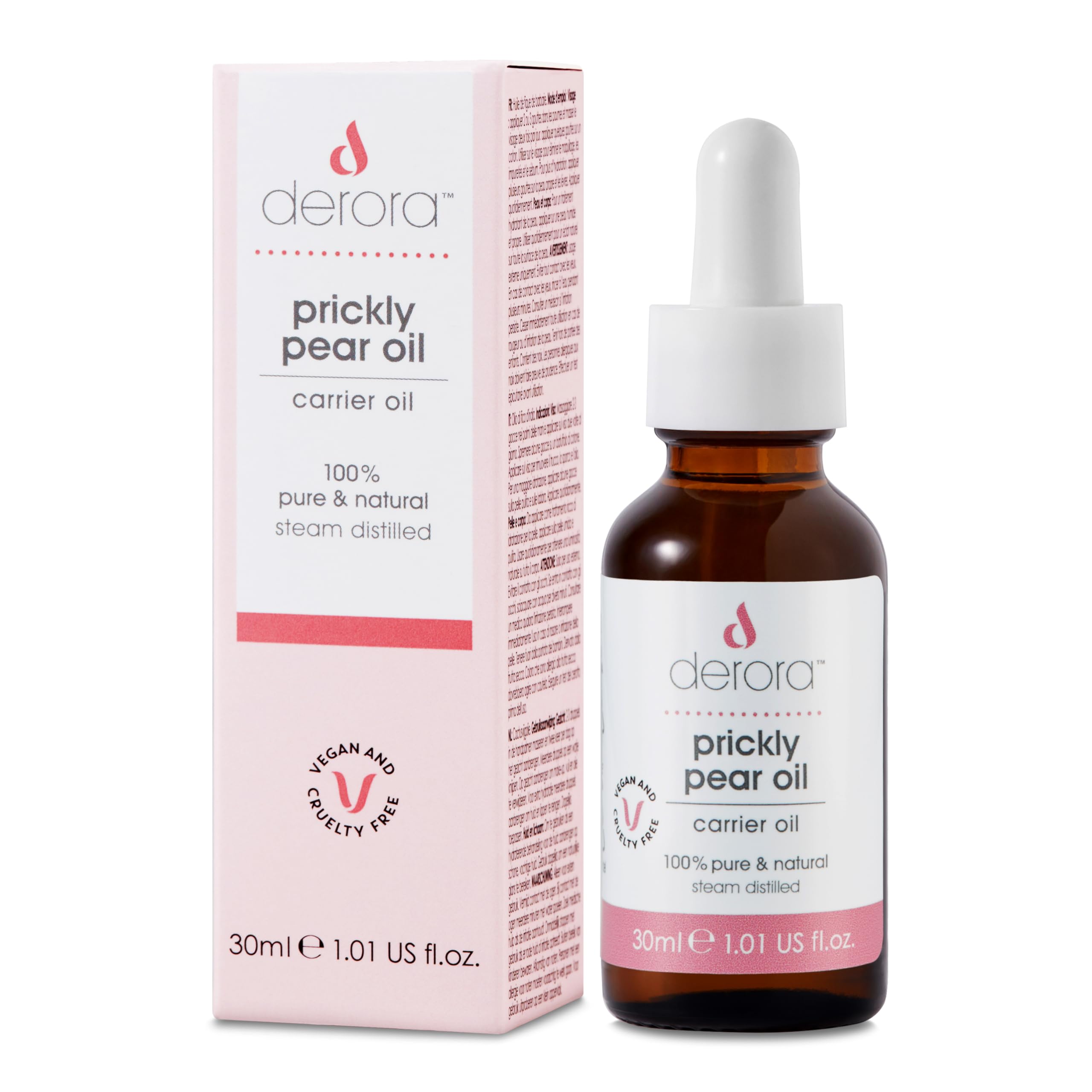 Derora Prickly Pear Seed Essential Oil | 100% Pure, Rejuvenating & Hydrating, Rich in Vitamin E | For Skin, Hair & Nails | Antioxidant & Anti-Inflammatory (30ml)