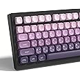 Womier MOA Keycaps Japanese, PBT Keycaps 60 75 100 Percent,Cute Dye-Sublimation 134 Keys Custom Keyboard Key Cap for Cherry Gateron MX Switches Mechanical Keyboards, Gradient Purple
