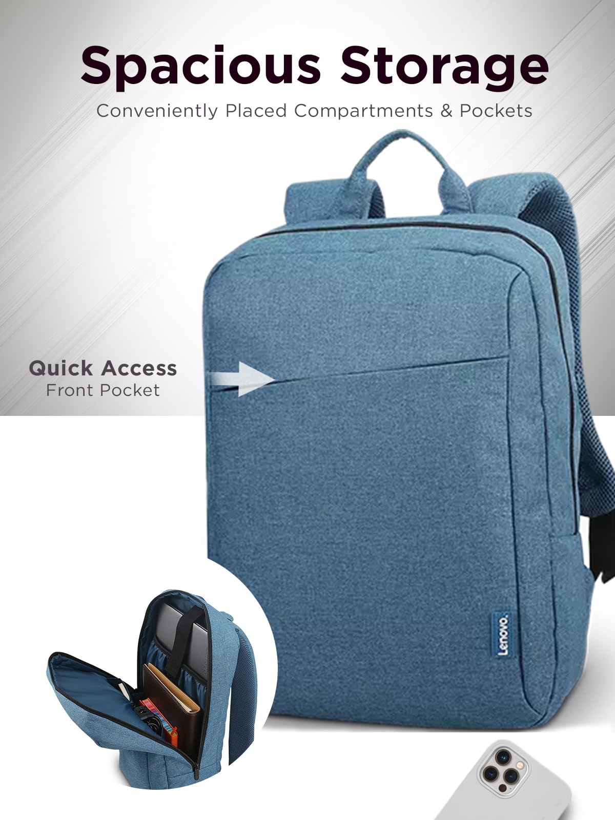 Lenovo 39,6 cm Casual Backpack B210 – Blau 2