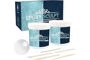 WAN2TLK AB Epoxy Sculpt Clay, 2 Part Epoxy Modeling Paste Clay Compound (A&B), Sculpture Modeling Clay for Sculpting, Modeling, Filling, Repairing and Retrofitting, White