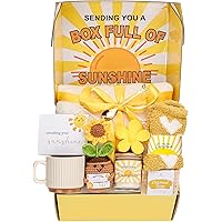 Gift Baskets for Women, Unique Birthday Gifts for Women,Get Well Soon Gift Basket,Care Package Sending Sunshine Box Thinking