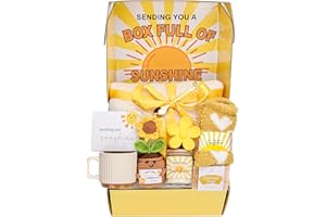 Gift Baskets for Women, Unique Birthday Gifts for Women,Get Well Soon Gift Basket,Care Package Sending Sunshine Box Thinking 