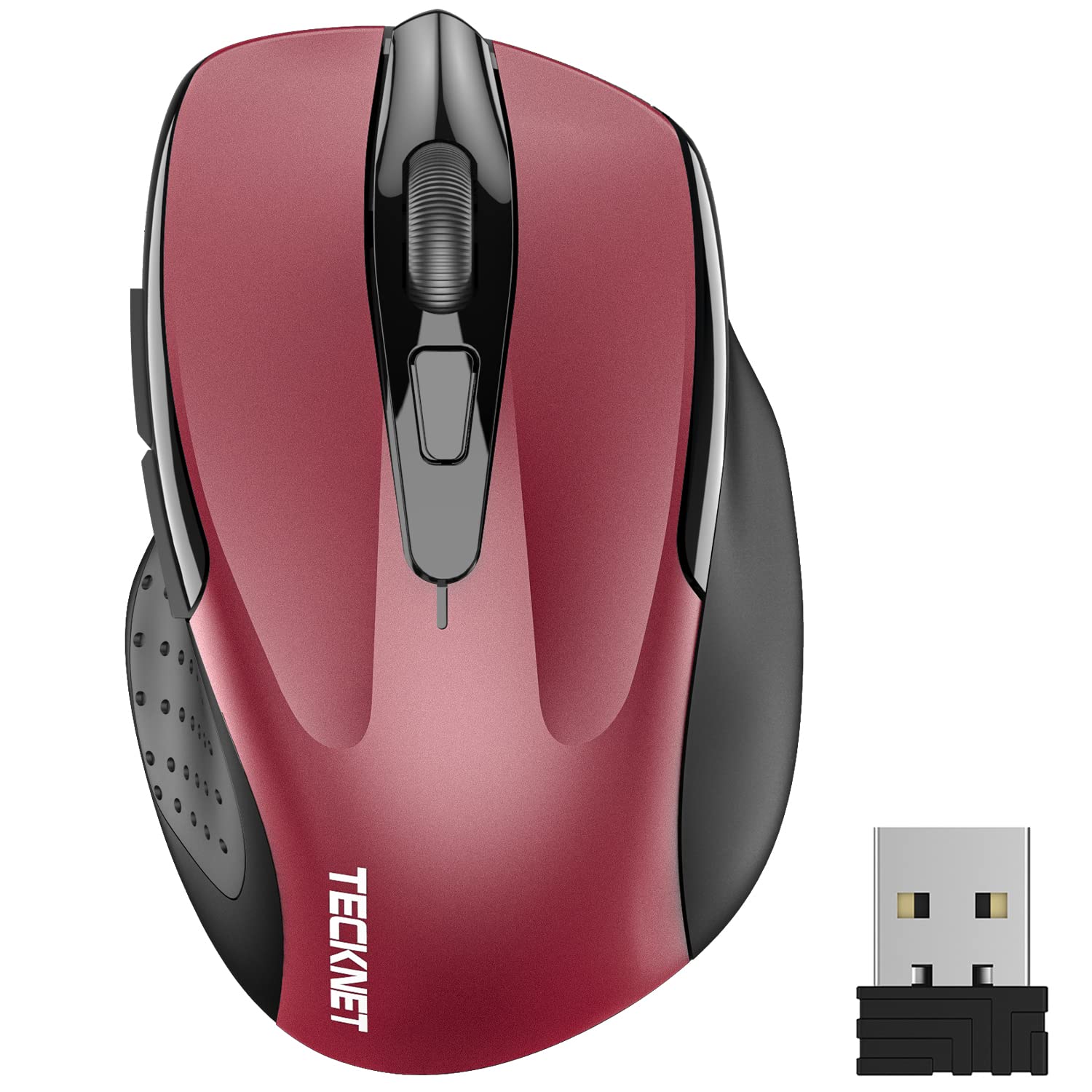TECKNET Pro Wireless Mouse, 2600 DPI, 2.4G Ergonomic Optical Mouse, Computer Mouse for Laptop, Windows, Chromebook, 5 Button Mouse, 24-Month Battery Life, 5 Adjustment Levels, 36-Month Warranty