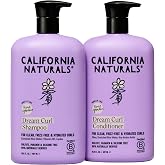 California Naturals Curl Shampoo Conditioner Set for Curly Hair, Rice Water &amp; Shea Butter for Frizz-Free Curls, Vegan, Paraben, Sulfate &amp; Silicone Free, Color Safe, 16.5 oz
