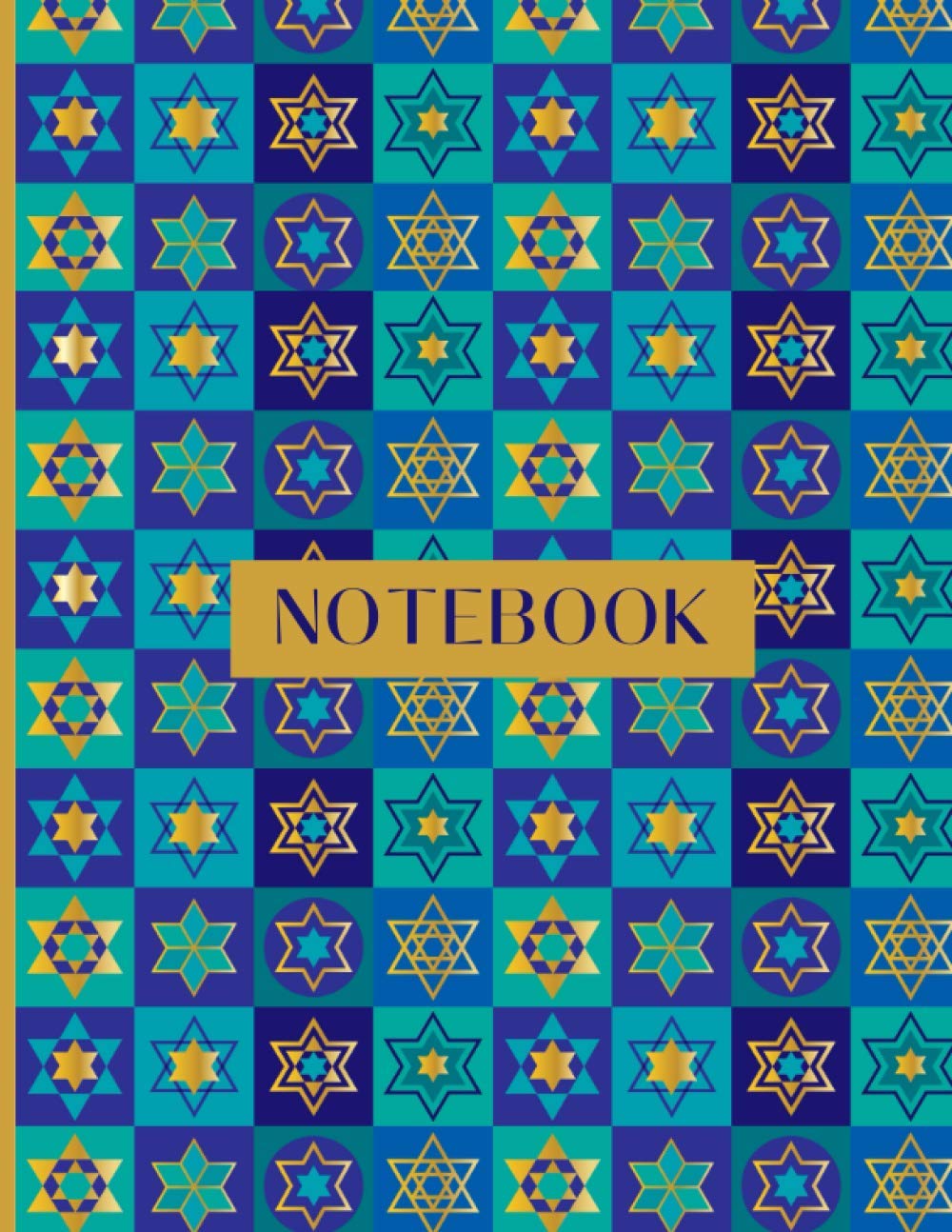 Hanukkah Notebook: Festive Hanukkah Gift Notebook With Wide Ruled Paper and 100 Pages