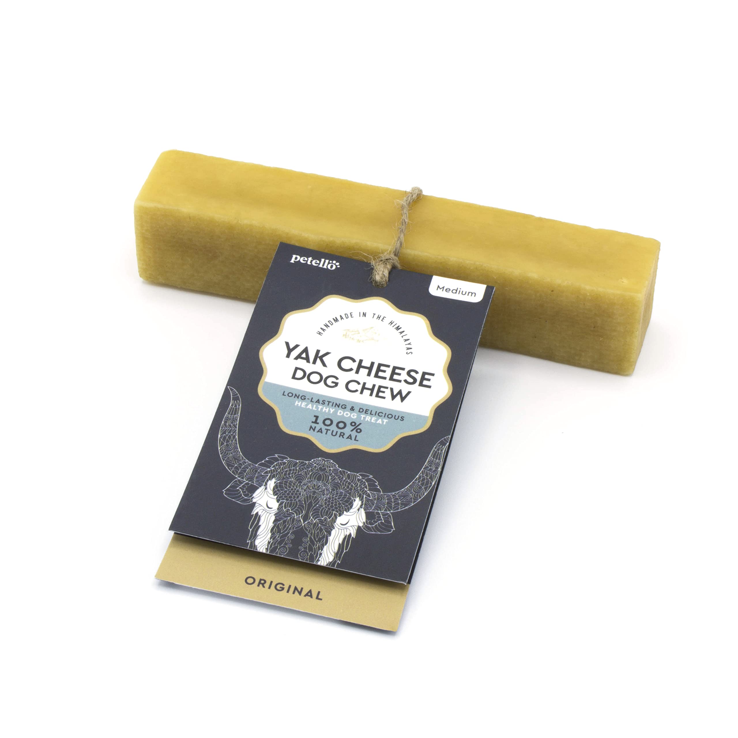 Petello Yak Cheese Himalayan Dog Chew Protein Rich Long Lasting Dog Treat 75g, Natural