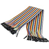 SODIAL(R) Female to Female Solderless Flexible Breadboard Jumper Cable Wire 40 Pcs