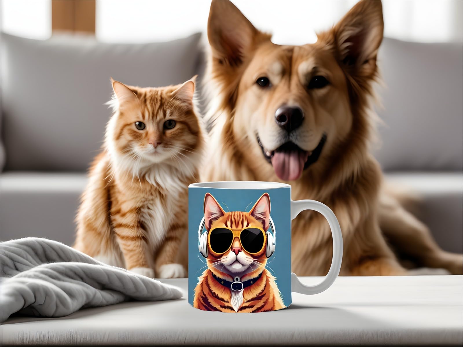 HD PRINT4YOU Coffee Mug - Photo Mug Printed Personalised Ceramic Mug Motif Mug Cat Mum (Cat Mom)