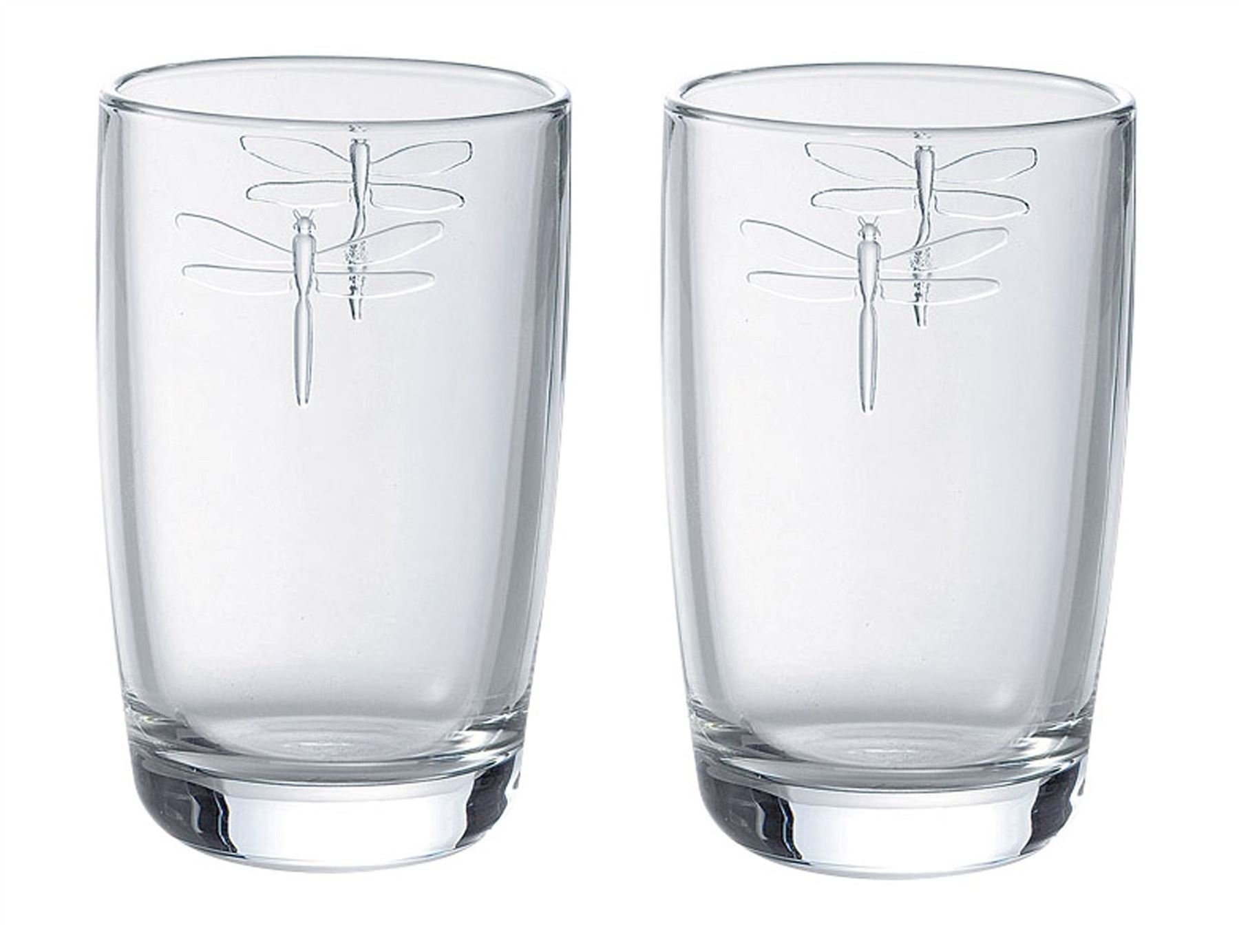 La Rochere Libellules Dragonfly Glass Tumbler 40cl, Set of 2