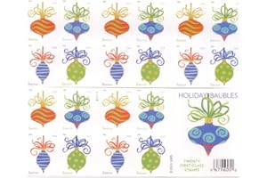 USPS Forever Stamps Holiday Baubles Booklet of 20