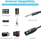 Twozoh XLR to 1/4 Inch TRS Cable 0.3M Balanced XLR Male to 6.35mm Plug view 4