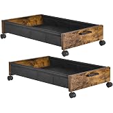 Wooden Under Bed Storage Drawer with Wheels for Space-Saving Storage | Ideal for seasonal clothing, extra blankets, shoes and everyday household essentials