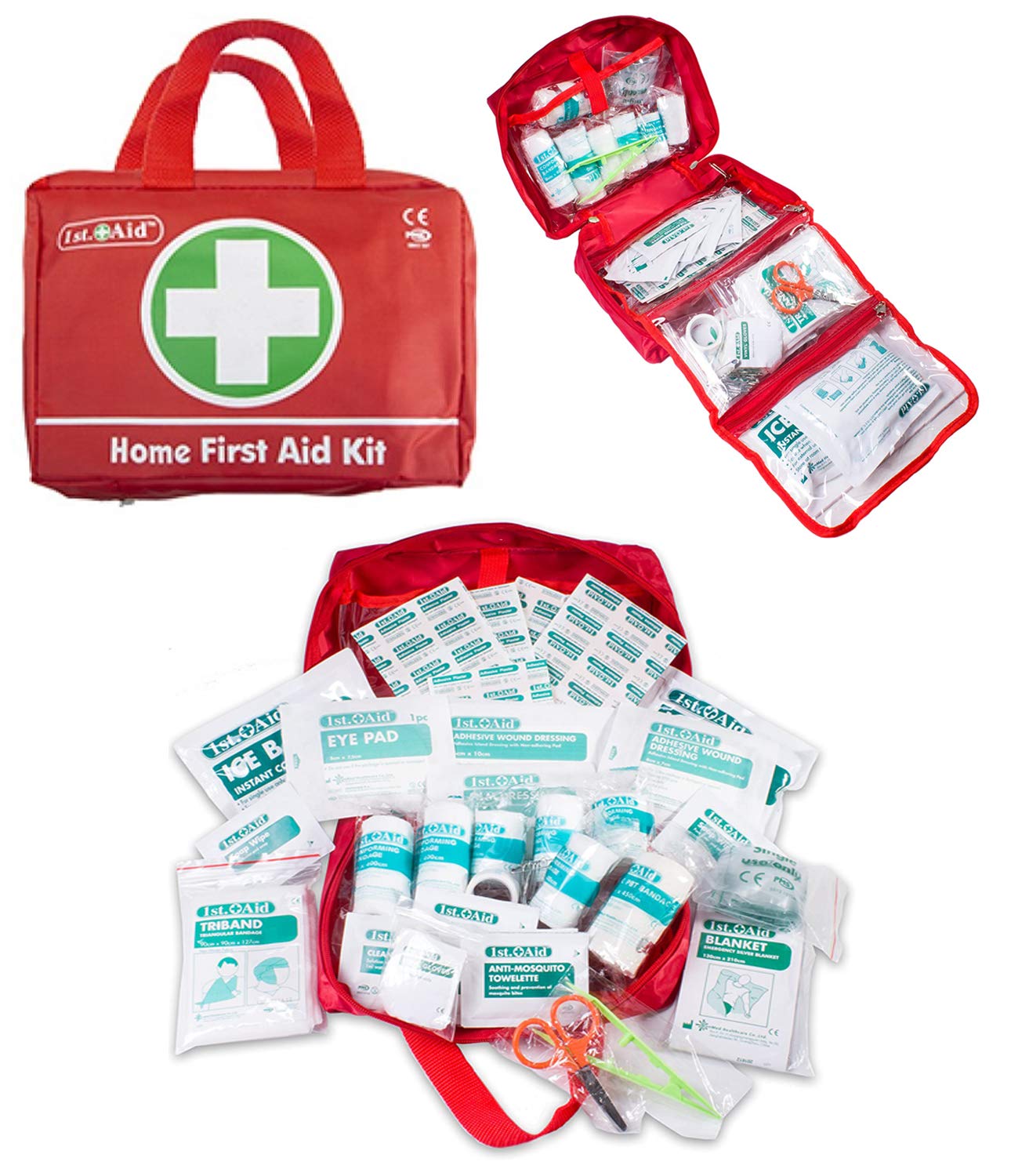Deluxe 1st Aid Medical Kit - (70-Piece Set) - Premium Quality & Durable Materials - Essential for Family Safety - Ideal for Home, Travel & Outdoor Adventures