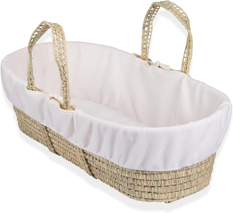 Clair de Lune Cream Fleece Liner for Moses Baskets - Soft & Washable