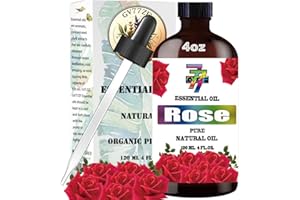 GV77ZF Rose Essential Oil (4 oz/120 ml) - Rose Oils Used in diffusers, humidifiers, Home Baths, Cleaning Products, Yoga, DIY Soaps and DIY Scented Candles