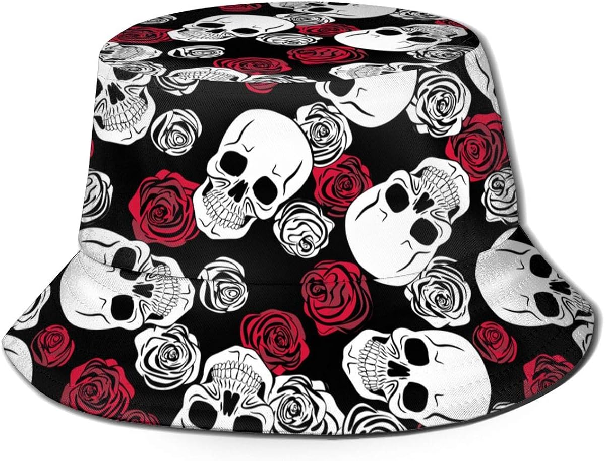 red rose bucket hat