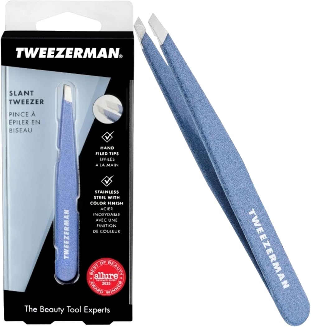 Tweezerman Granite Sky Slant Tweezer Professional Stainless Steel Precision